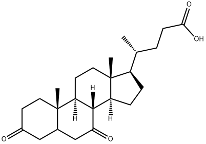 3,7-二氧代-胆烷-24-酸 结构式