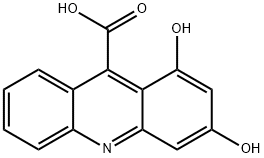 1,3-二羟基-9-吖啶羧酸 结构式
