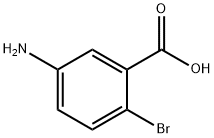 5-氨基-2-溴苯甲酸 结构式