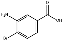 3-氨基-4-溴苯甲酸 结构式
