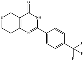 3,5,7,8-四氢-2-[4-(三氟甲基)苯基]-4H-噻喃并[4,3-D]嘧啶-4-酮 结构式