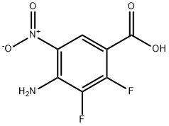 4-氨基-2,3-二氟-5-硝基苯甲酸 结构式