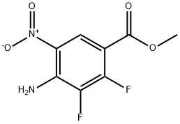 4-氨基-2,3-二氟-5-硝基苯甲酸甲酯 结构式