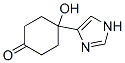 Cyclohexanone,  4-hydroxy-4-(1H-imidazol-4-yl)-  (9CI) 结构式