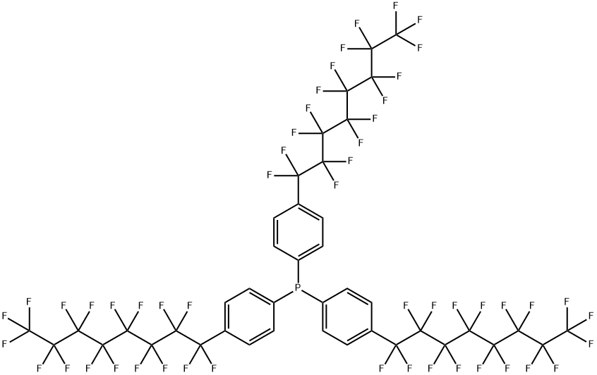 三[4-(十七氟辛基)苯基]磷化氢 结构式
