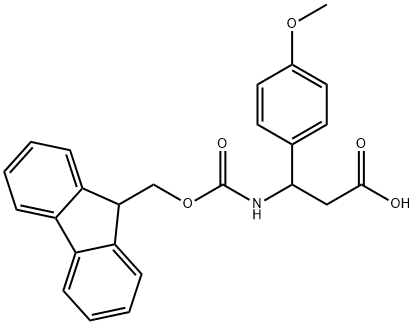 FMOC-(RS)-3-氨基-3-(4-甲氧基苯基)-丙酸 结构式