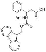 FMOC-(RS)-3-氨基-3-(2-溴苯基)-丙酸 结构式