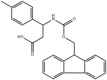 FMOC-(RS)-3-氨基-3-(4-甲基苯基)-丙酸 结构式