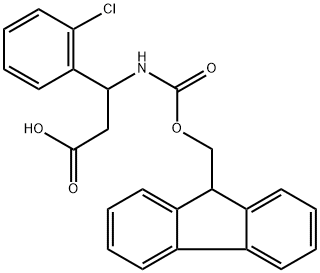 FMOC-(RS)-3-氨基-3-(2-氯苯基)-丙酸 结构式