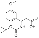 3-(BOC-氨基)-3-(3-甲氧基苯基)丙酸 结构式