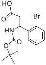 N-BOC-3-氨基-3-(2-溴苯基)丙酸 结构式