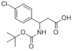 3-(BOC-氨基)-3-(4-氯苯基)丙酸 结构式