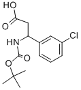 3-N-BOC-氨基-3-(3-氯苯基)丙酸 结构式