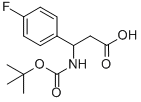 3-[(TERT-BUTOXYCARBONYL)AMINO]-3-(4-FLUOROPHENYL)PROPANOIC ACID 结构式