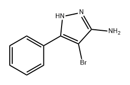 3-氨基-4-溴-5-苯基吡唑 结构式