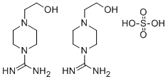 4-(2-羟基乙基)哌嗪-1-甲酰亚胺酰胺硫酸盐(盐) 结构式