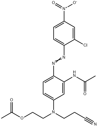 乙酸-2-[[3-乙酰氨基-4-[(2-氯-4-硝基苯基)偶氮]苯基](2-氰乙基)氨基]乙酯 结构式