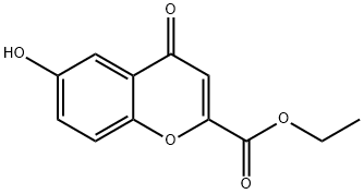 6-HYDROXY-4-OXO-4H-1-BENZOPYRAN-2-CARBOXYLIC ACID ETHYL ESTER 结构式