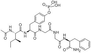 AC-ILE-TYR(PO3H2)-GLY-GLU-PHE-NH2 结构式