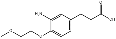 3-[3-AMINO-4-(2-METHOXYETHOXY)PHENYL]PROPANOIC ACID 结构式