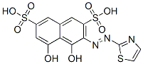 4,5-Dihydroxy-3-[(thiazol-2-yl)azo]-2,7-naphthalenedisulfonic acid 结构式