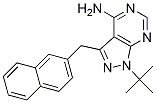 1-tert-butyl-3-(naphthalen-2-ylMethyl)-1H-pyrazolo[3,4-d]pyriMidin-4-aMine 结构式