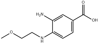 3-氨基-4-[(2-甲氧基乙基)氨基]苯甲酸 结构式