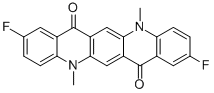 2,9-Difluoro-5,12-dimethyl-5,12-dihydroquino2,3-bacridine-7,14-dione 结构式