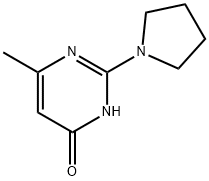 6-甲基-2-吡咯烷-1-基-嘧啶-4-醇 结构式