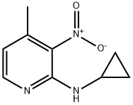 N-Cyclopropyl-4-Methyl-3-nitro-2-pyridinaMine 结构式