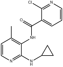 2-Chloro-N-[2-(cyclopropylaMino)-4-Methyl-3-pyridinyl]-3-pyridinecarboxaMide 结构式