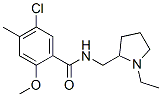 5-chloro-N-[(1-ethylpyrrolidin-2-yl)methyl]-2-methoxy-4-methyl-benzamide 结构式