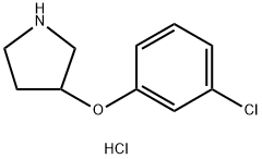 3-(3-氯苯氧基)吡咯烷盐酸盐 结构式