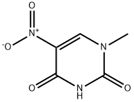 1-甲基-5-硝基尿嘧啶 结构式