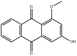 1-Methoxy-3-hydroxy-9,10-anthracenedione 结构式