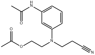 N-乙酰氧乙基-N-氰乙基间氨基乙酰苯胺 结构式