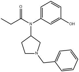 N-(1-benzylpyrrolidin-3-yl)-N-(3-hydroxyphenyl)propanamide 结构式