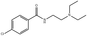 4-氯-N-[2-(二乙氨基)乙基]苯甲酰胺 结构式