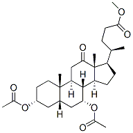 methyl 3-alpha,7-alpha-diacetoxy-12-oxo-5-beta-cholan-24-oate 结构式