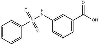 3-苯磺酰基氨基-苯甲酸 结构式