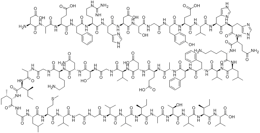 β淀粉样蛋白（1-46） 结构式