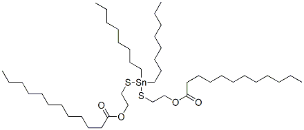 (dioctylstannylene)bis(thio-2,1-ethylene) dilaurate 结构式