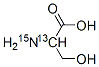 L-SERINE-2-13C-15N 结构式