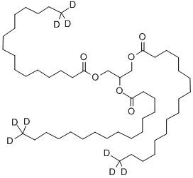 甘油三(十六酸酯-16,16,16-D3) 结构式