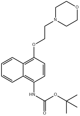 叔丁氧羰基-4-(2-吗啉乙氧基)萘-1-胺 结构式