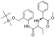 Benzeneacetic acid, alpha-[[1-[[[2-[[[(1,1-dimethylethyl)dimethylsilyl]oxy]methyl]phenyl]amino]carbonyl]propyl]amino]-, methyl ester, (alphaS)- (9CI) 结构式