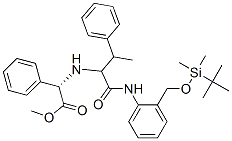 Benzeneacetic acid, alpha-[[1-[[[2-[[[(1,1-dimethylethyl)dimethylsilyl]oxy]methyl]phenyl]amino]carbonyl]-2-phenylpropyl]amino]-, methyl ester, (alphaS)- (9CI) 结构式