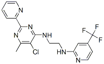 1,2-ETHANEDIAMINE, N-[5-CHLORO-6-METHYL-2-(2-PYRIDINYL)-4-PYRIMIDINYL]-N'-[4-(TRIFLUOROMETHYL)-2-PYRIDINYL]- 结构式