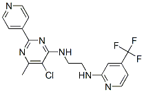 1,2-ETHANEDIAMINE, N-[5-CHLORO-6-METHYL-2-(4-PYRIDINYL)-4-PYRIMIDINYL]-N'-[4-(TRIFLUOROMETHYL)-2-PYRIDINYL]- 结构式