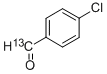 4-氯苯甲醛-Α-13C 结构式